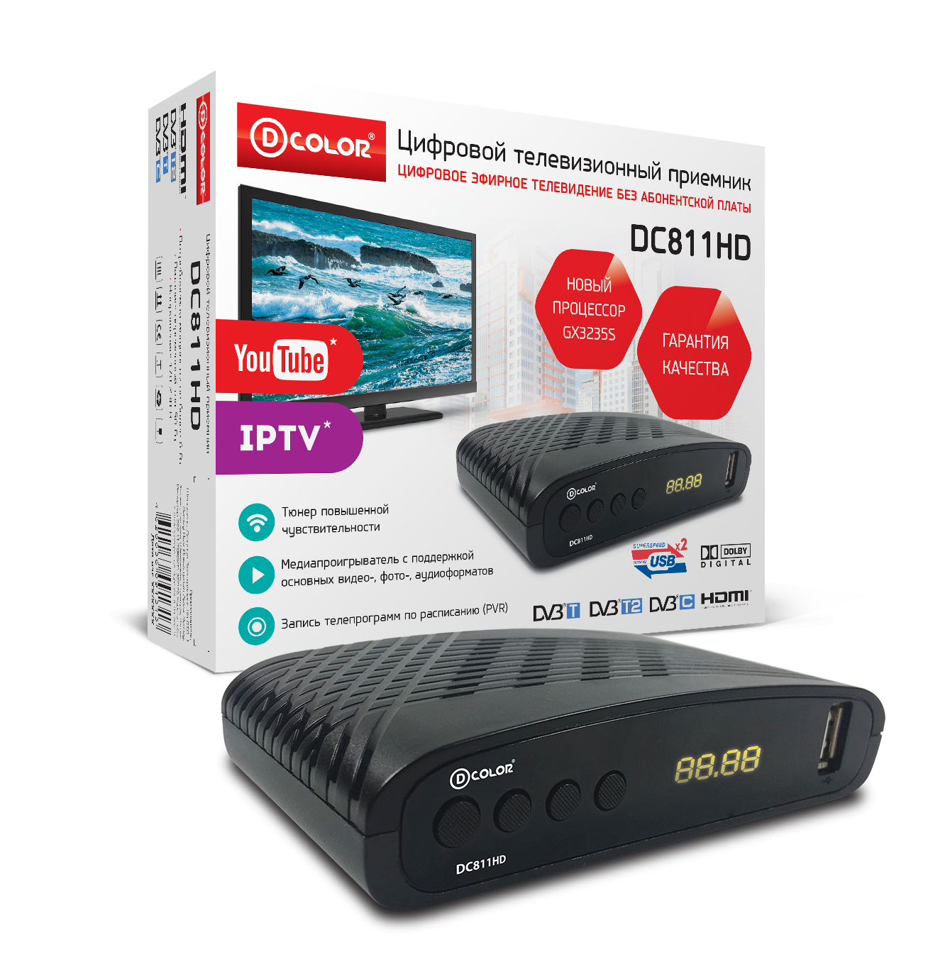 ТВ Тюнер D-Color DC811HD																		 — описание, фото, цены в интернет-магазине PT Stores