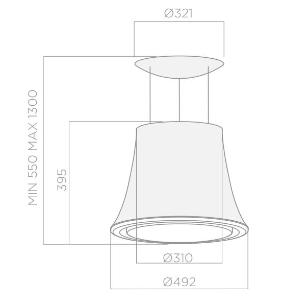 Купить Островная вытяжка ELICA AUDREY CLASSIC/F/50 — Фото 4