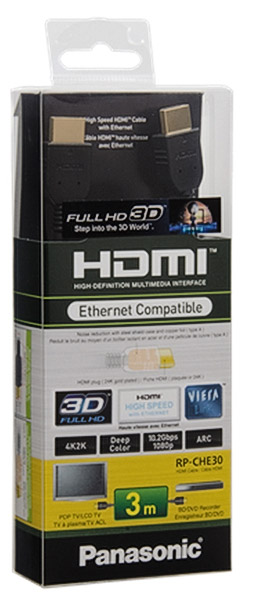  PANASONIC RP-CHE30E-K HDMI 3m																		 — описание, фото, цены в интернет-магазине PT Stores