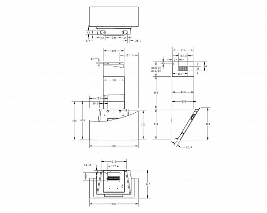Купить Наклонная вытяжка Haier HVX-W692GW — Фото 2