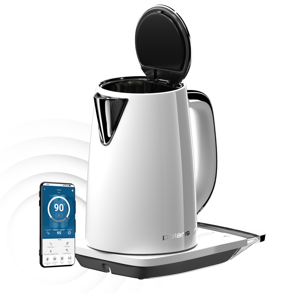 Купить Чайник POLARIS PWK 1755CAD WIFI IQ Home белый — Фото 4