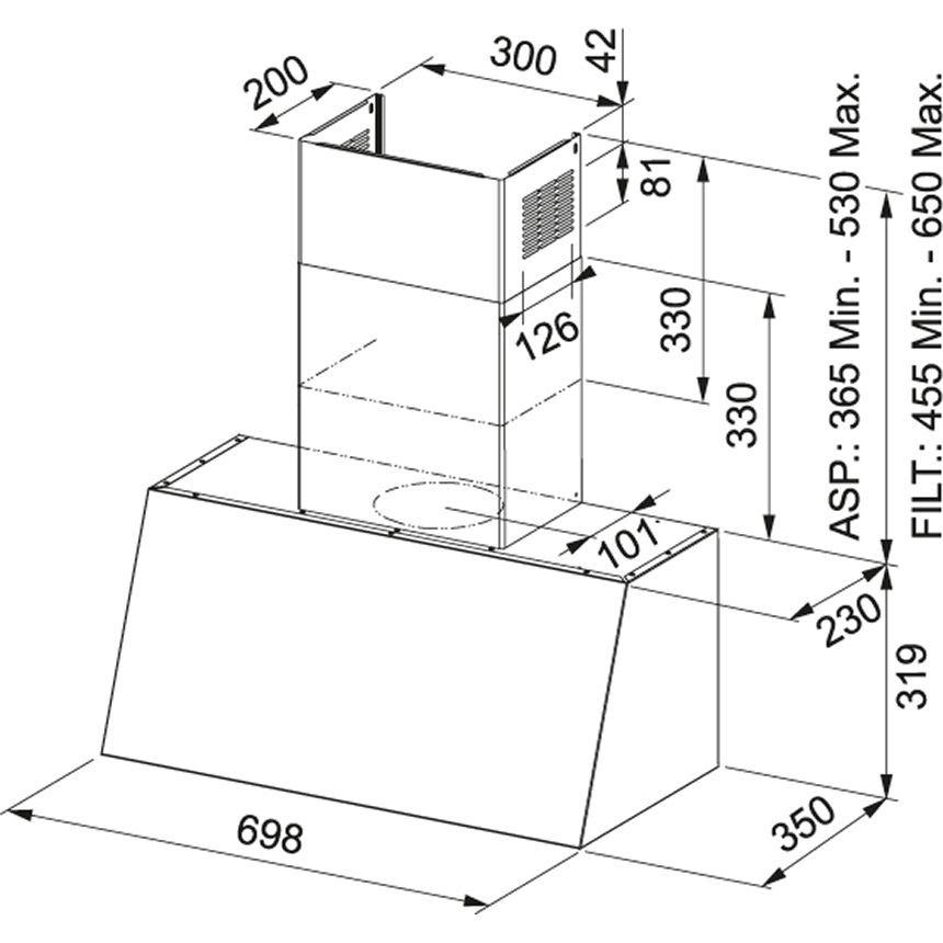 Купить Купольная вытяжка FRANKE Trendline Plus BK 70 (321.0536.200) — Фото 2