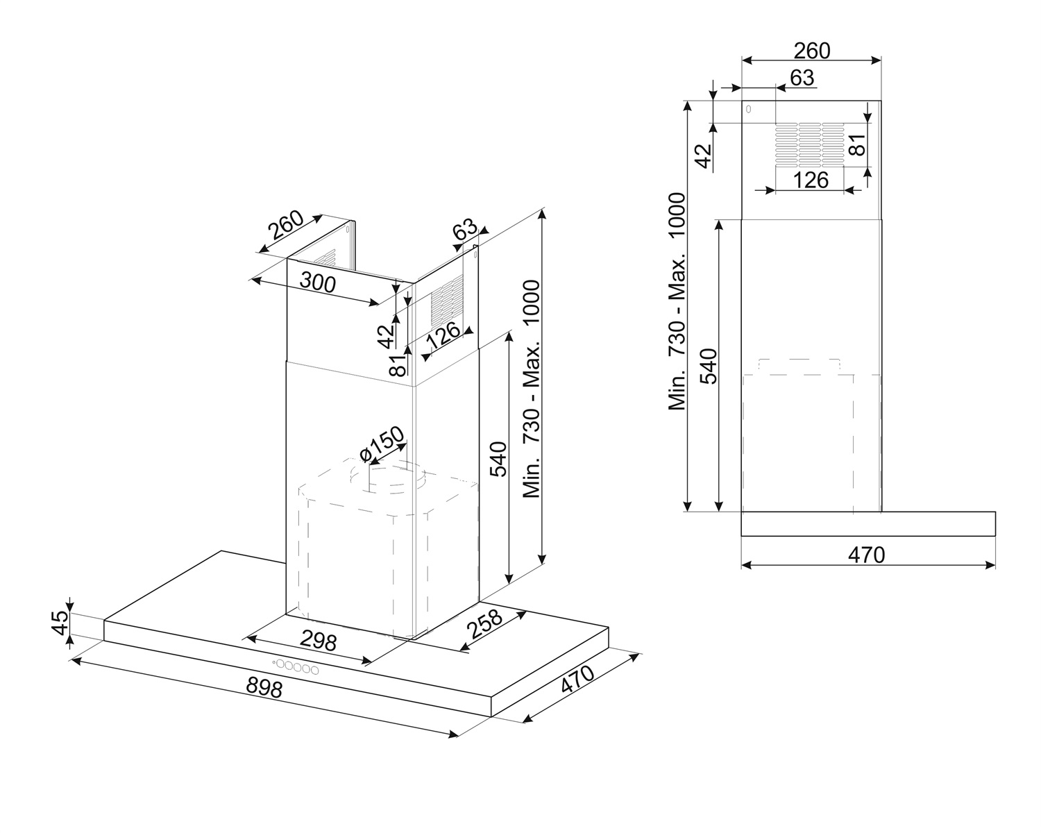 Купить Купольная вытяжка SMEG KICT90BL — Фото 4