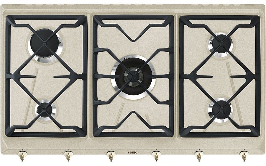 Газовая варочная панель SMEG SRV896AVOGH																		 — описание, фото, цены в интернет-магазине PT Stores