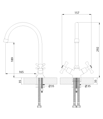 Купить Смеситель Rossinka H02-72 Смеситель для кухни — Фото 2