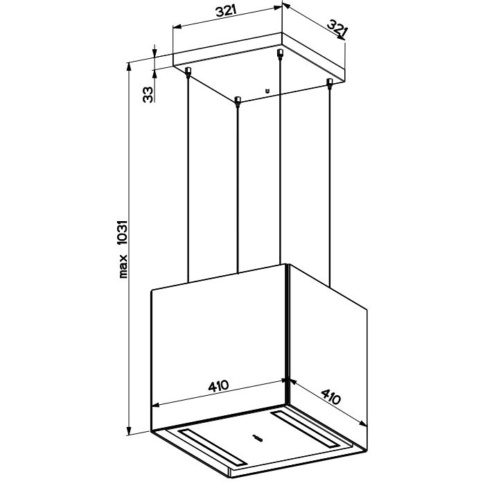 Купить Островная вытяжка FABER SOFT CUBE GRIGIO LONDRA F40 — Фото 2