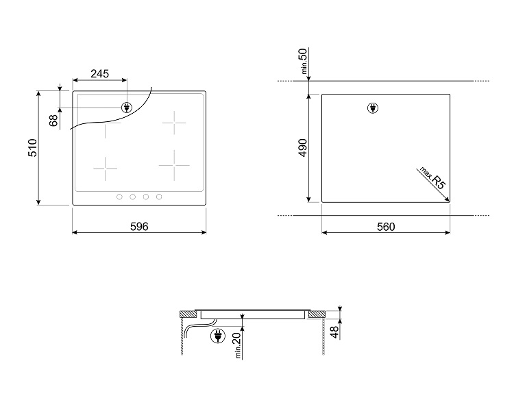 Купить Электрическая варочная панель SMEG P864PO — Фото 3