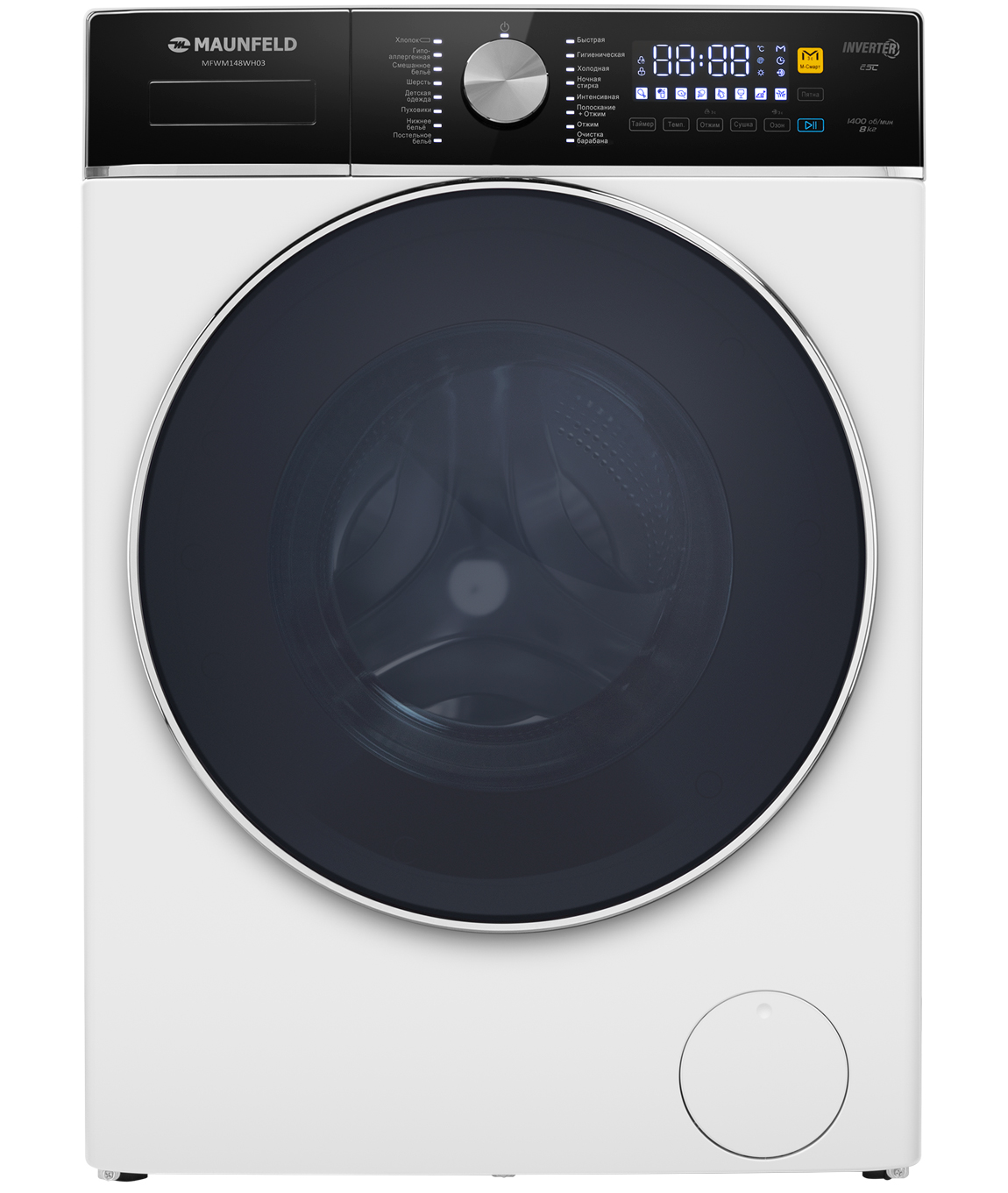 Стиральная машина MAUNFELD MFWM148WH03																		 — описание, фото, цены в интернет-магазине PT Stores