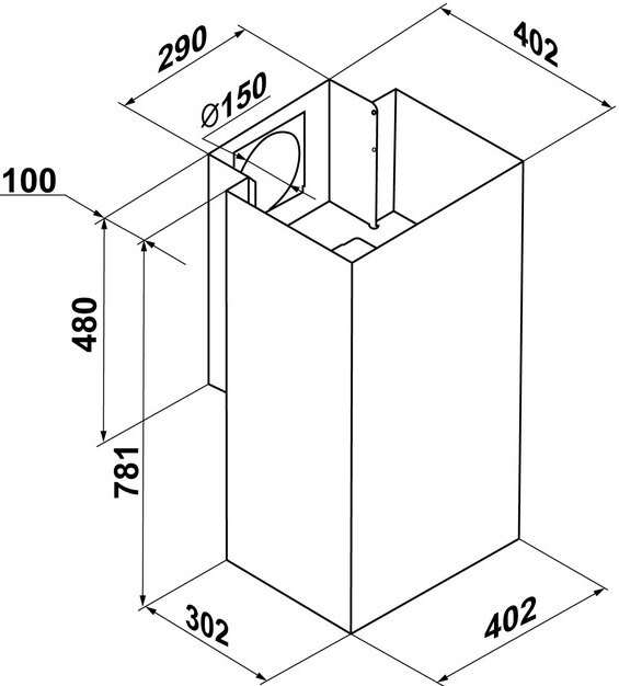 Купить Островная вытяжка MAUNFELD Bath Isla 401 чёрный — Фото 8