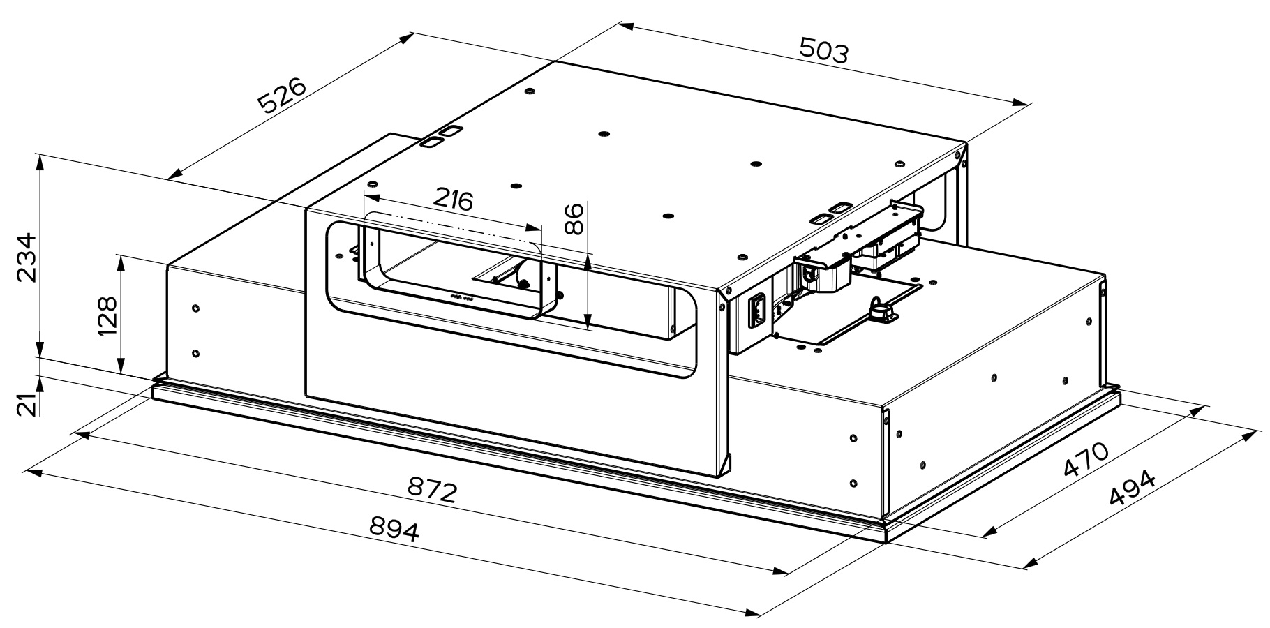 Купить Островная вытяжка FABER INSIDE UP IX KL A90 — Фото 2