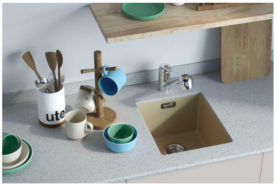 Купить Мойка OMOIKIRI Kata 34-U-SA Artgranit/бежевый — Фото 3