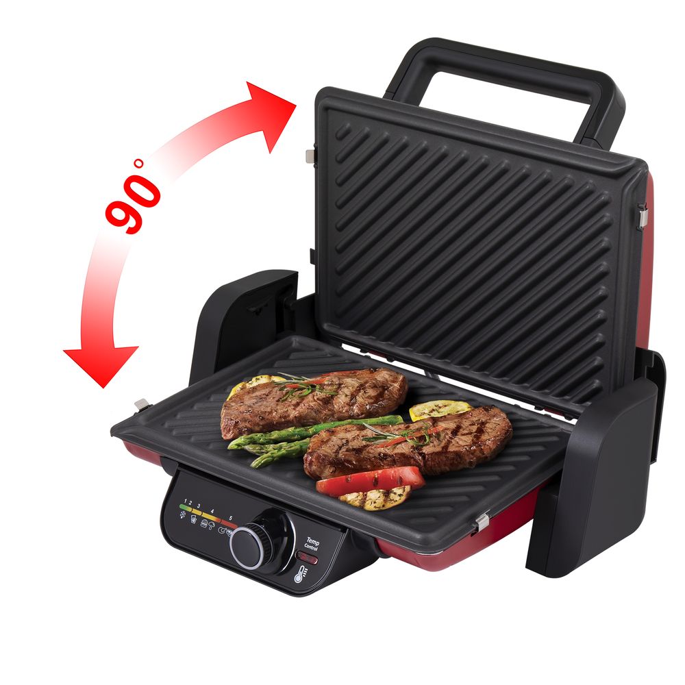 Купить Электрический гриль MAUNFELD MGE2000CH вишневый — Фото 5