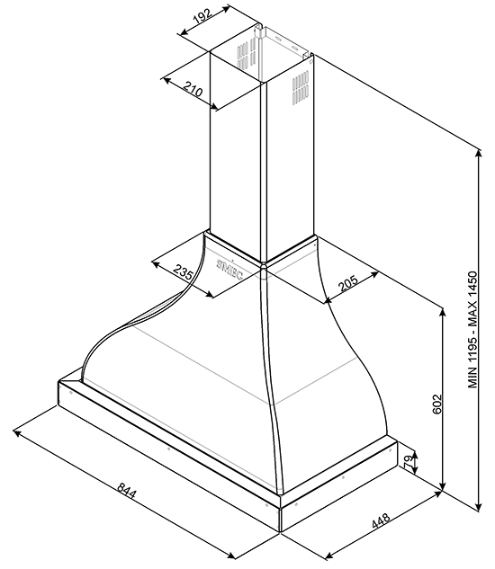 Купить Купольная вытяжка SMEG KCL900PO — Фото 2