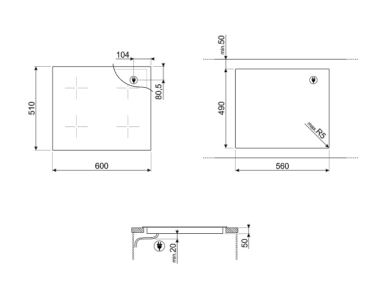 Купить Индукционная варочная панель SMEG SIM662WLDX — Фото 3