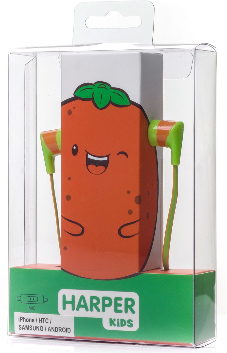 Наушники HARPER KIDS H-34 orange																		 — описание, фото, цены в интернет-магазине PT Stores