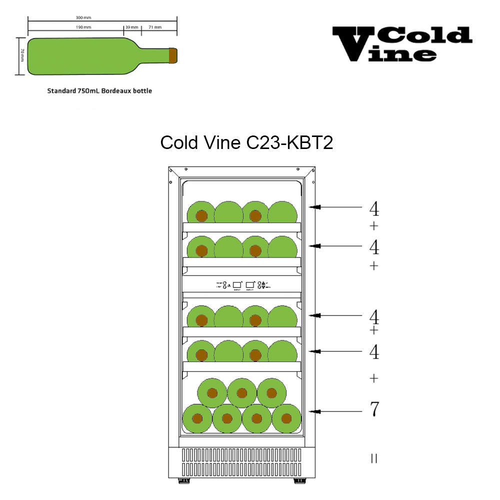 Купить Встраиваемый винный шкаф Cold Vine C23-KBT2 — Фото 2