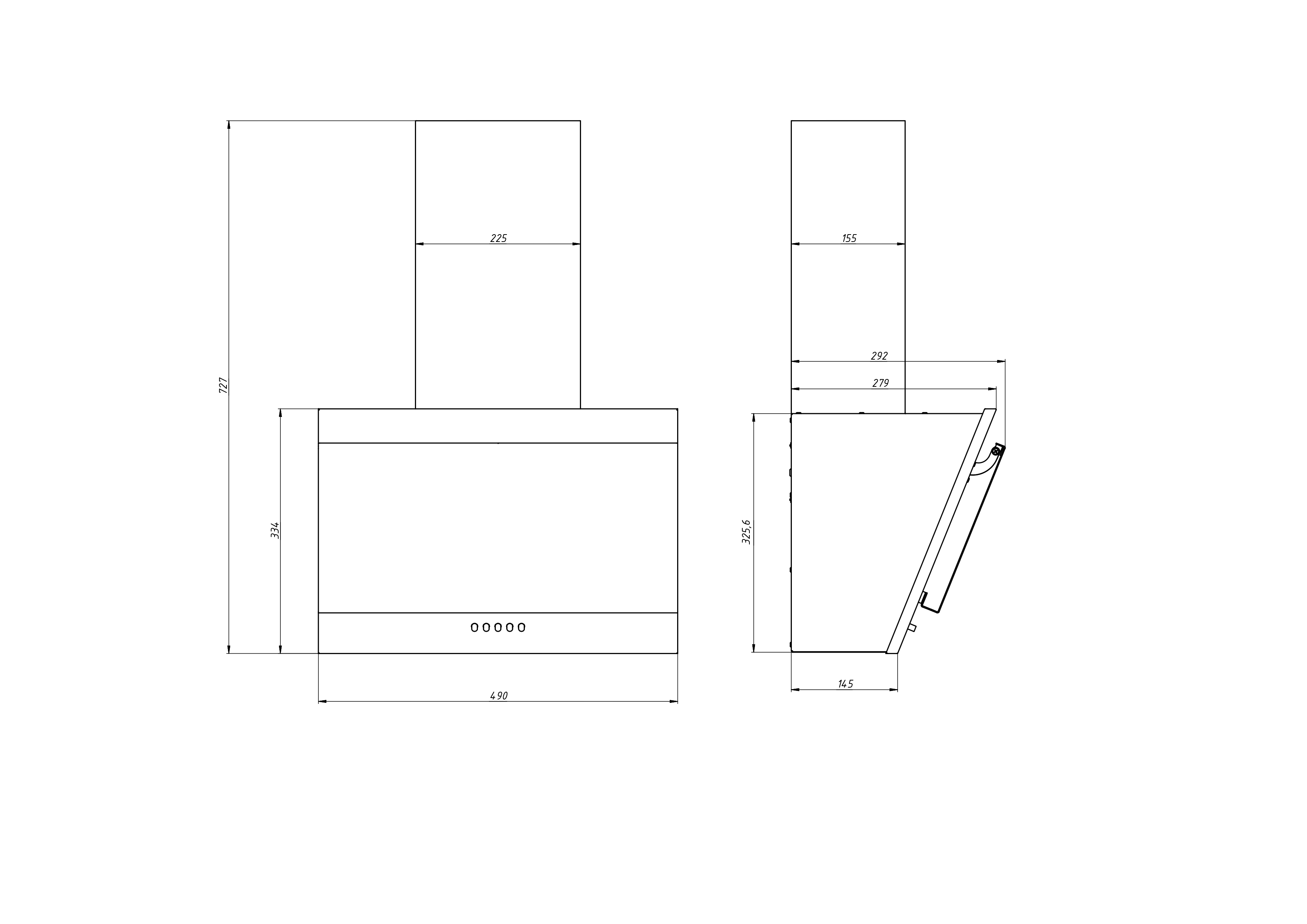 Купить Наклонная вытяжка ELIKOR Титан 50П-430-К3Д черный — Фото 2