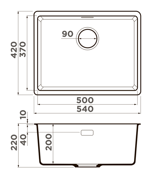Купить Мойка OMOIKIRI Kata 54-U-SA Artgranit/бежевый — Фото 2