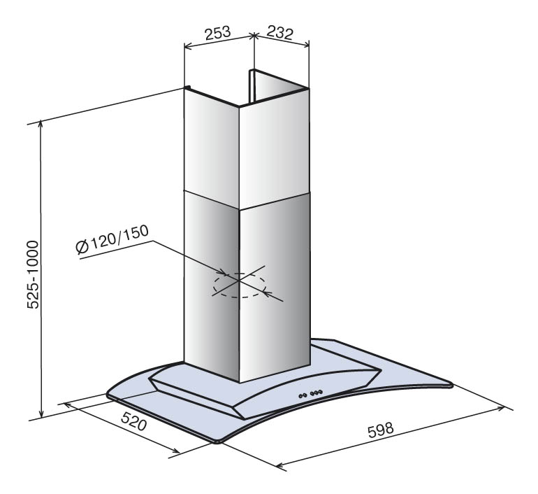 Купить Купольная вытяжка ELIKOR Аметист 60Н-430-К3Д нерж/тонир — Фото 2