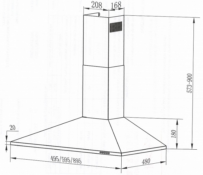 Купить Купольная вытяжка MAUNFELD CORK 60 белый — Фото 2