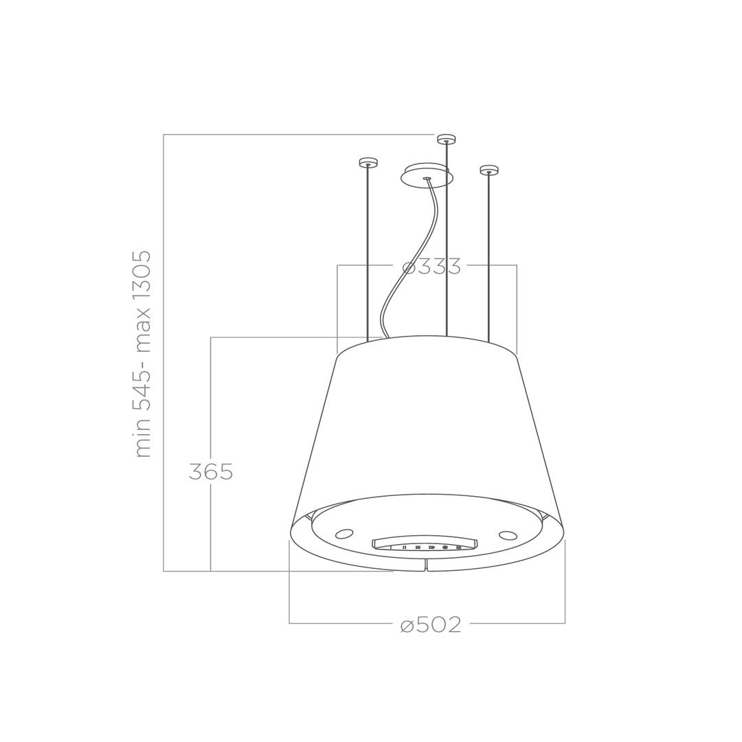 Купить Островная вытяжка ELICA EASY UX BL MAT/F/50 — Фото 5
