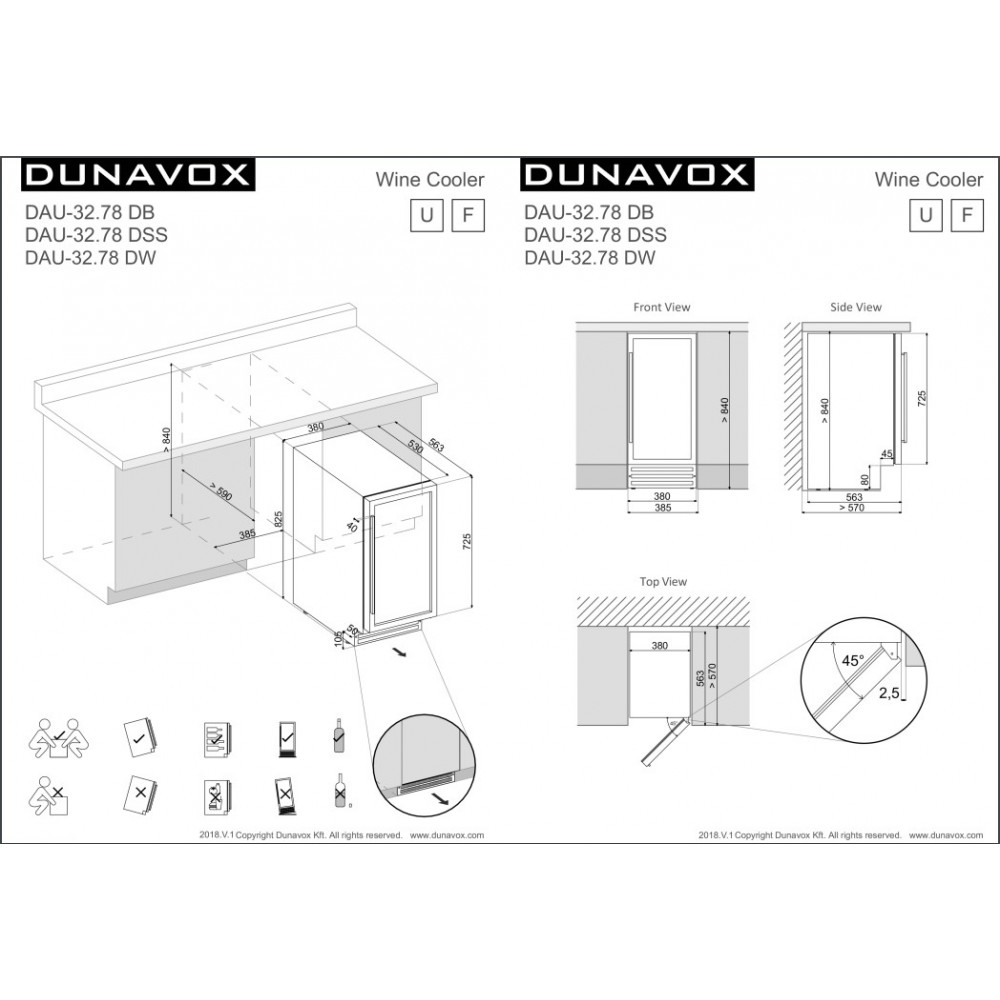 Купить Встраиваемый винный шкаф DUNAVOX DAU-32.78DW — Фото 5
