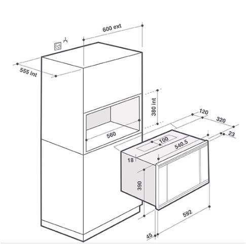 Купить Встраиваемая СВЧ печь DE DIETRICH DME7121W — Фото 2