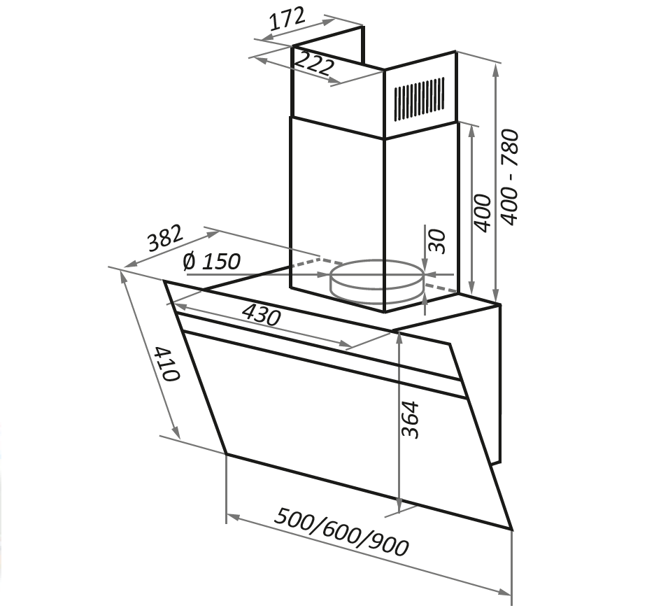Купить Наклонная вытяжка MAUNFELD MEDWAY 60 ЧЕРНЫЙ/САТИН — Фото 17