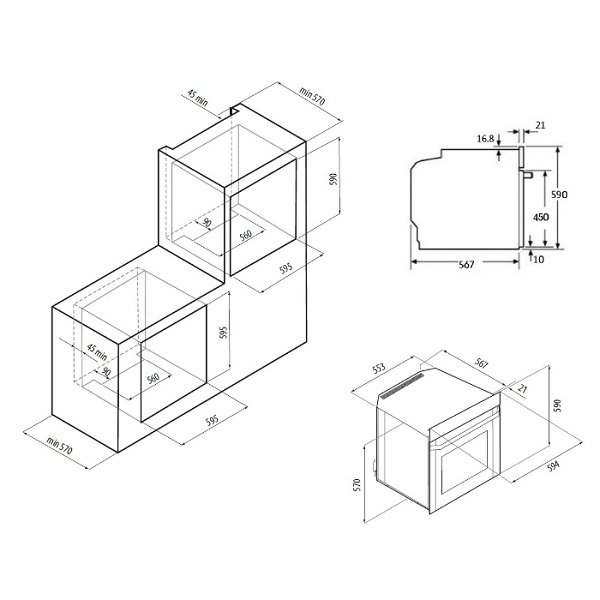 Купить Газовый духовой шкаф Fornelli FGA 60 FALCONE WH — Фото 2