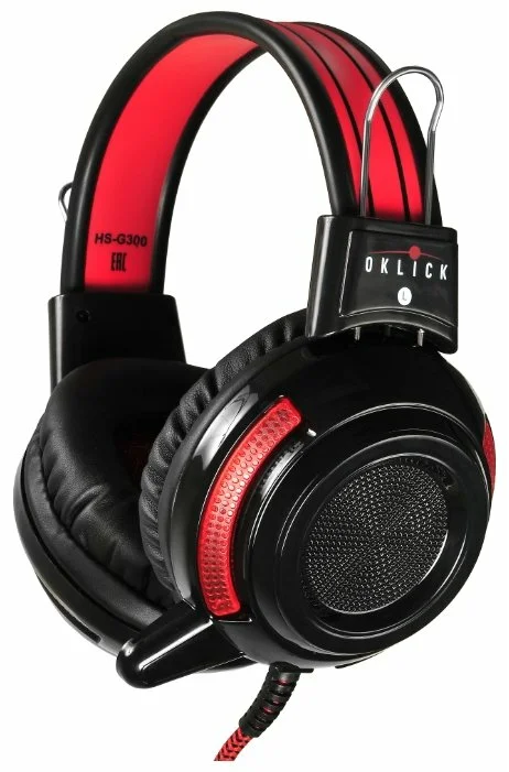 Наушники Oklick HS-G300 ARMAGEDDON черный/красный																		 — описание, фото, цены в интернет-магазине PT Stores