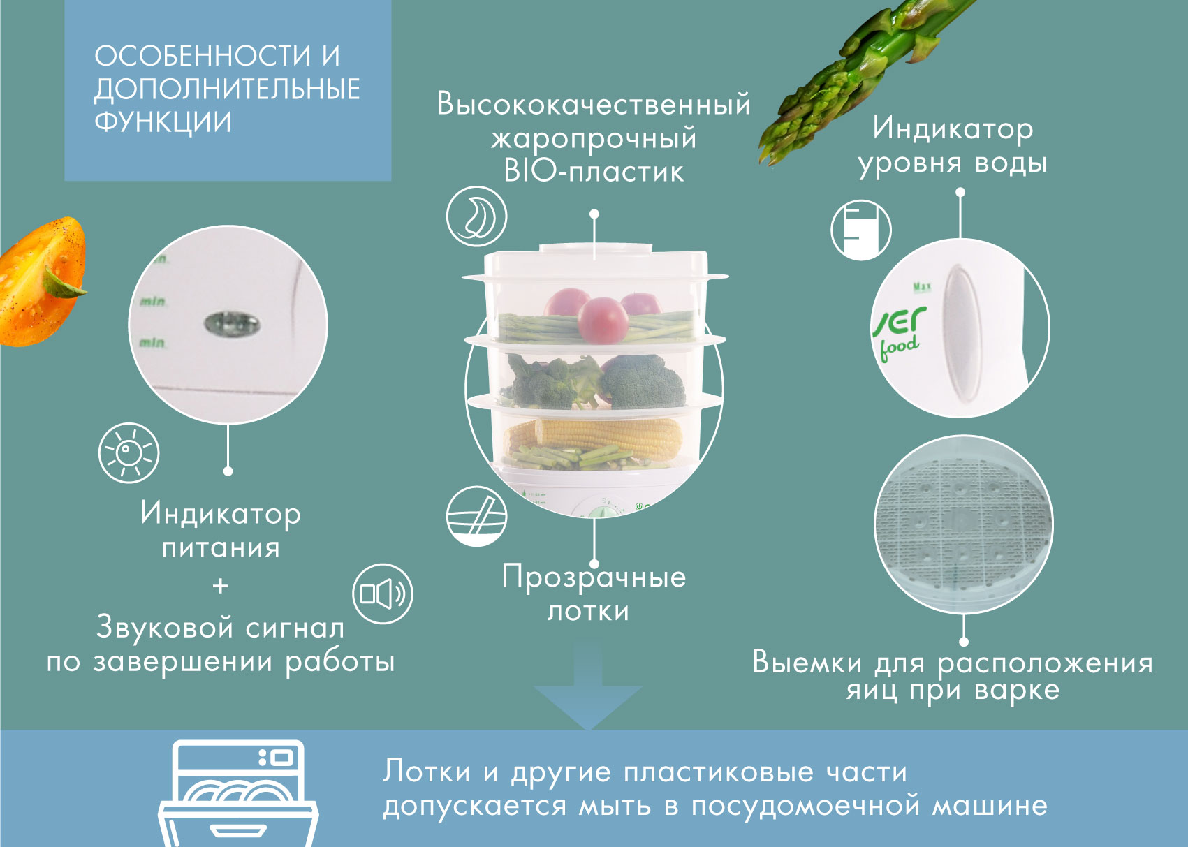 Купить Пароварка ENDEVER Vita 175 — Фото 12