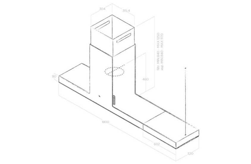 Купить Островная вытяжка ELICA HAIKU ISLAND CONCRETE/A/180 — Фото 2