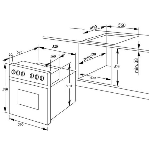 Купить Газовый духовой шкаф RICCI RGO-611BL — Фото 5