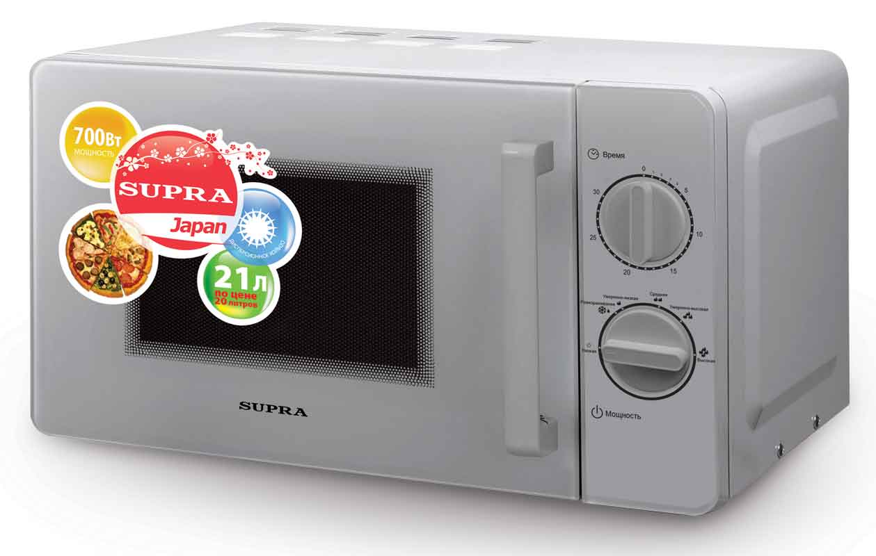 Микроволновая печь SUPRA MWS-2103MS																		 — описание, фото, цены в интернет-магазине PT Stores