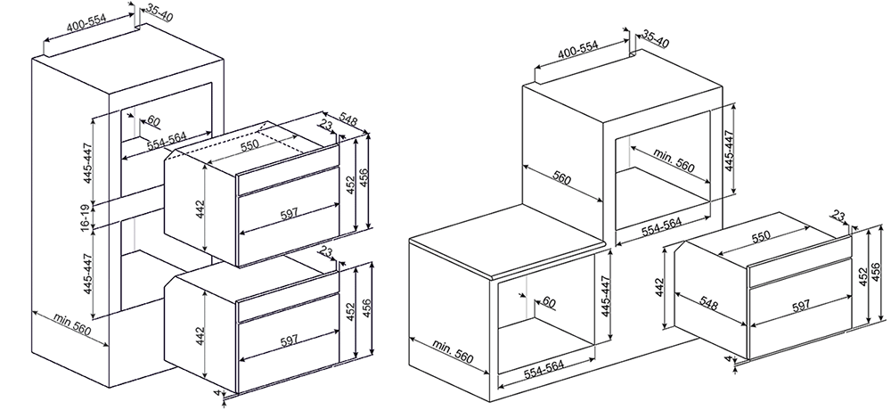 Купить Встраиваемая СВЧ печь SMEG SF4750MOT — Фото 3