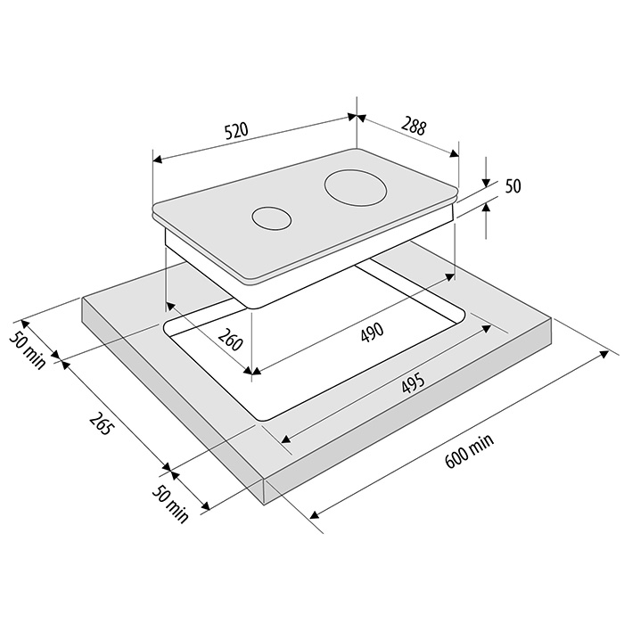 Купить Индукционная варочная панель KRONA VENTO 30 BL — Фото 3
