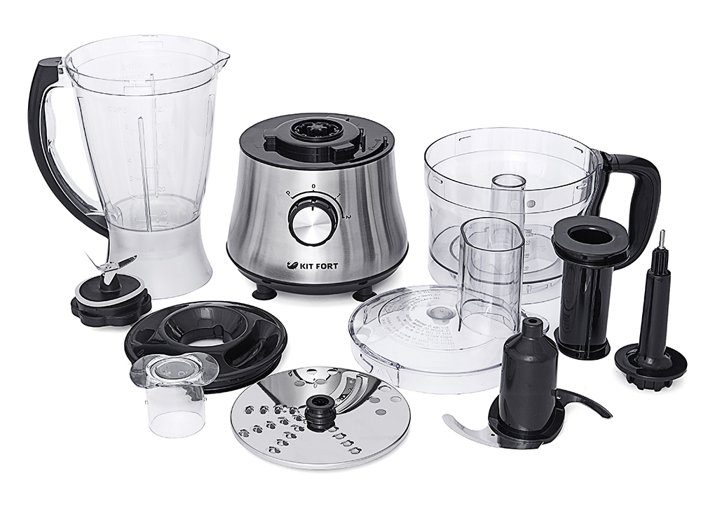 Кухонный комбайн Kitfort КТ-1319 серебристый/черный																		 — описание, фото, цены в интернет-магазине PT Stores