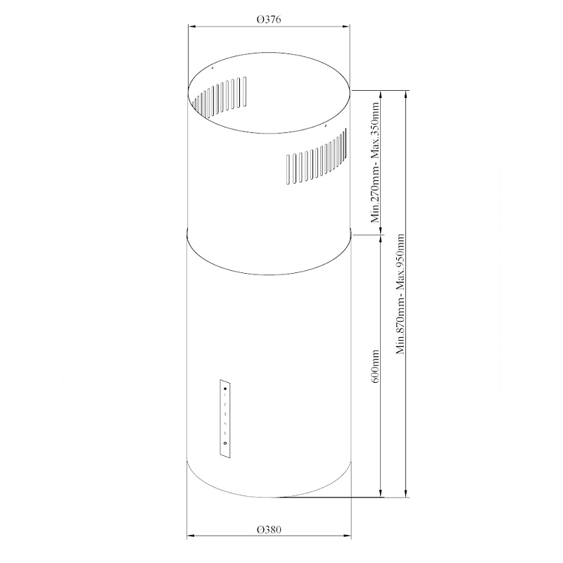 Купить Островная вытяжка KORTING KHA 39970 N Cylinder — Фото 2