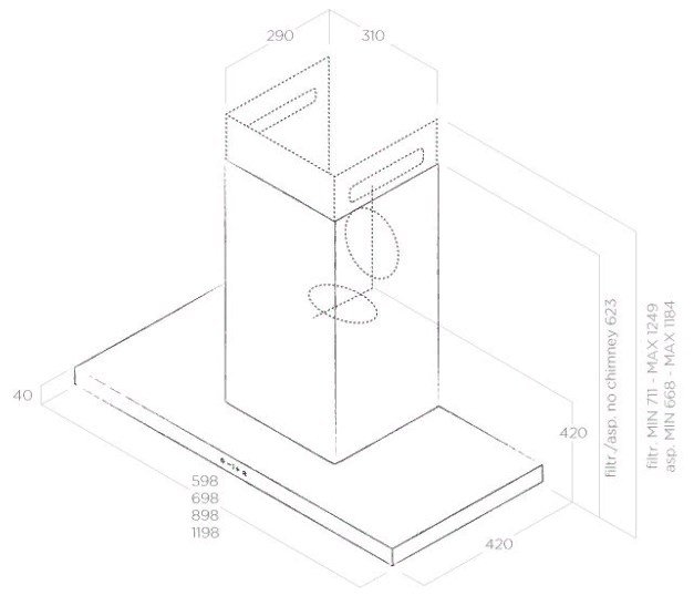 Купить Купольная вытяжка ELICA THIN IX/A/70 — Фото 2