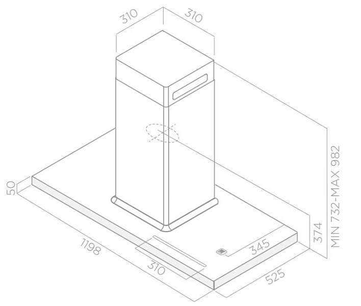 Купить Островная вытяжка ELICA BIO ISLAND WH/A/120 ROVERE арт. PRF0120967 — Фото 7