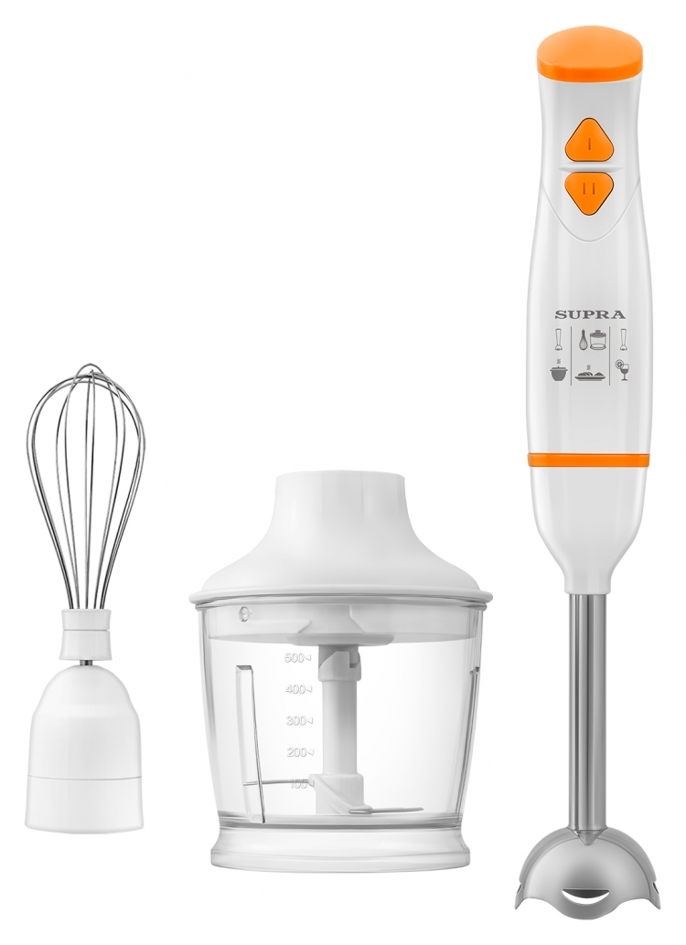 Блендер SUPRA HBS-733 белый/оранжевый																		 — описание, фото, цены в интернет-магазине PT Stores