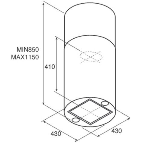 Купить Островная вытяжка JET AIR PIPE ISLAND IX/A/43 — Фото 5