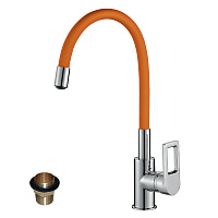 Rossinka Z35-35U-Orange Смеситель для кухни с гибким цветным изливом