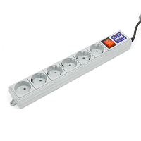 POWER CUBE SPG(5+1)-15B-10 Сетевой фильтр 3.0м, 6 розеток,серый, 15А/3,3кВт