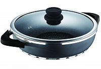 BERGNER 8243 BG-BK Сотейник (лит. алюм, мраморное покрытие, 28х7см, 3.7л, индукционное дно)