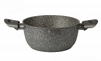 TVS Mineralia Ind Кастрюля  24см,стекл/кр,сер