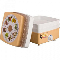 Сушилка для овощей и фруктов Ротор Дива Люкс СШ - 010  с 3 решетами в цветной упаковке (квадратная)