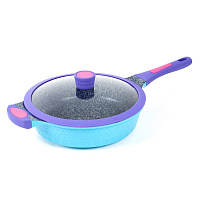 ENDEVER Сотейник с крышкой Aquarelle-283 blue, литой алюминий, 28 см