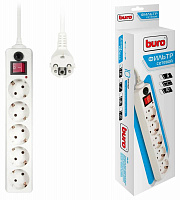 Сетевой фильтр Buro 500SH-1.8-W 1.8м (5 розеток)
