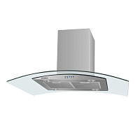 Островная вытяжка MAUNFELD ANCONA ISLA 90 нержавейка/прозрачное стекло